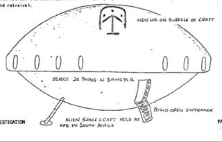 Illustration for article titled The best of New Zealand's UFO files: Alien writing, masks and ships